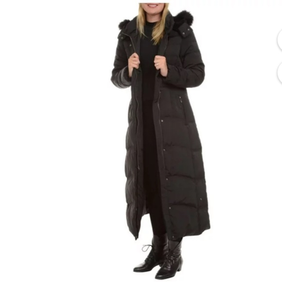 1 Madison Jackets & Blazers - 1 Madison Maxi down filled coat with detachable faux fur hood. Beautiful & warm!